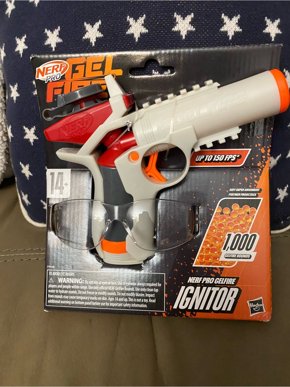 Gelfire Ignitor Kids Toy Blaster - W/Safety Glasses -Nerf New